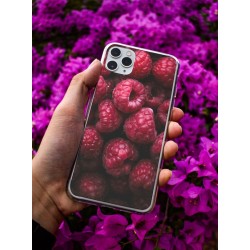 Coque Framboise en gel pour iPhone 15 Pro