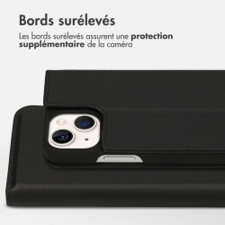 Etui noir portefeuille pour iPhone 13 mini