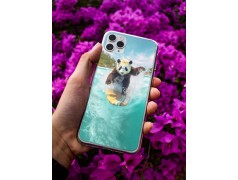 Coque Panda surf en gel pour iPhone 15 Pro