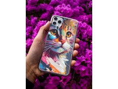 Coque Cat colors en gel pour iPhone 15 Pro