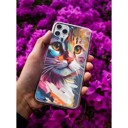 Coque Cat colors en gel pour iPhone 15 Pro