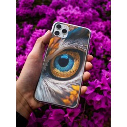 Coque Eye bleu en gel pour iPhone 15 Pro