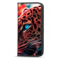 Etui portefeuille tigre rouge pour iPhone 15 pro max