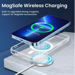 Coque transparente compatible Magsafe pour iPhone 13