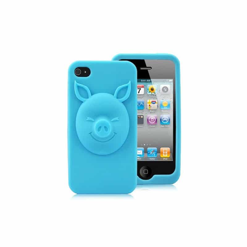 coque quot 3d pig quot bleue pour iphone 4 et 4s coque quot 3d pig quot bleue pour iphone 4 et 4s