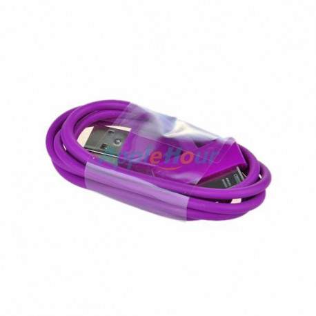 Câble USB mauve pour Iphone, Ipad et Ipod .