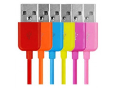 Câble USB bleu pour Iphone, Ipad et Ipod .