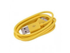 Câble USB jaune pour Iphone, Ipad et Ipod .