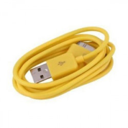 Câble USB jaune pour Iphone, Ipad et Ipod .