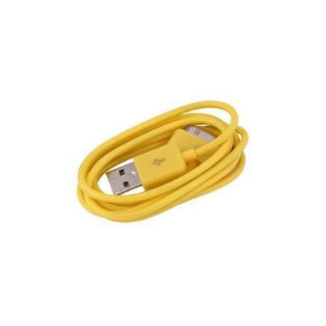 Câble USB jaune pour Iphone, Ipad et Ipod .