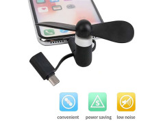 Mini Ventilateur USB 3 en 1 Noir - Compatible Smartphone, iPhone, Android | Phone-Boutique.com