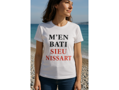 Tee-shirt niçois M'en bati sieu nissart Femme Taille L