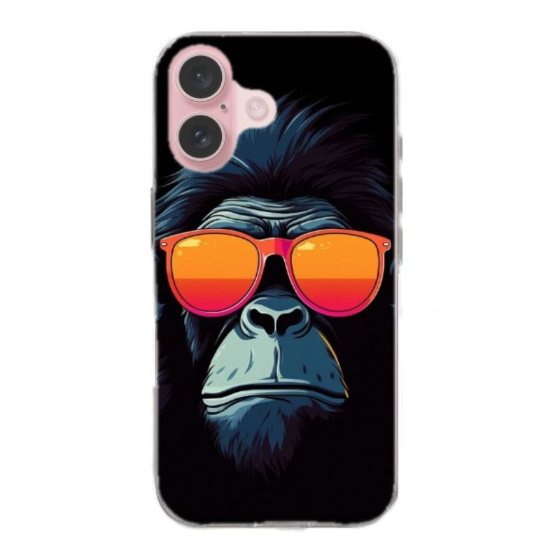 Coque singe en gel pour iPhone 17