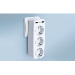 Chargeur Secteur XO WL08EU - 3 Prises AC + 2 Ports USB