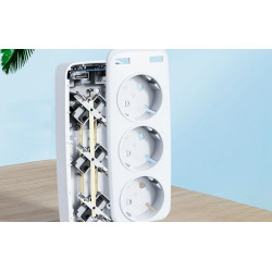 Chargeur Secteur XO WL08EU - 3 Prises AC + 2 Ports USB