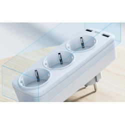 Chargeur Secteur XO WL08EU - 3 Prises AC + 2 Ports USB