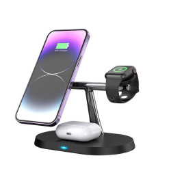 Chargeur sans fil 3-en-1 Maxlife MXWC-03 15W Noir – Compatible MagSafe