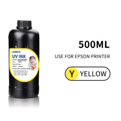 Encre UV Jaune 500ml – Impression UV et UV DTF haute qualité