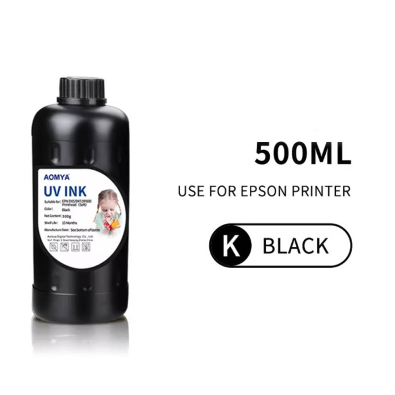 Encre UV Noir – Impression UV et UV DTF haute qualité Encre UV Noir – Impression UV et UV DTF haute qualité