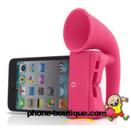 Support amplificateur rose pour Iphone 4 et 4S